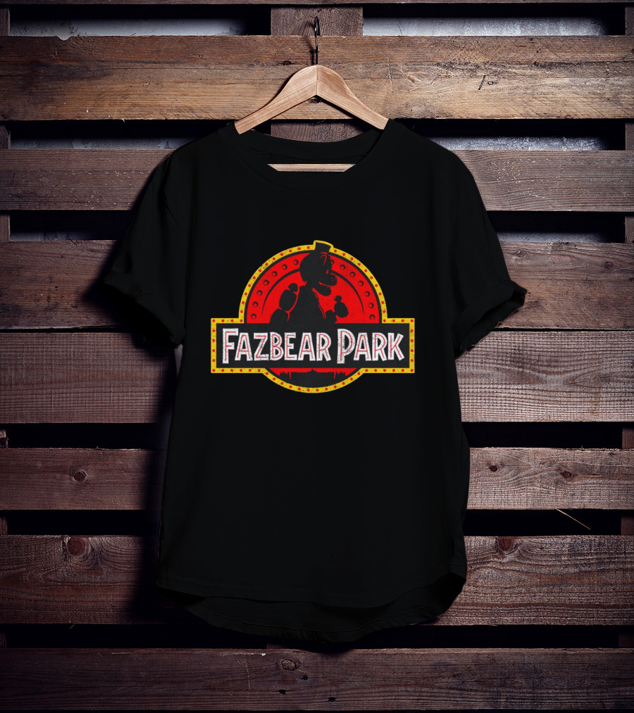 Fazbear Park Jurassic Park Freddy Five Nights Crossover T-Shirt