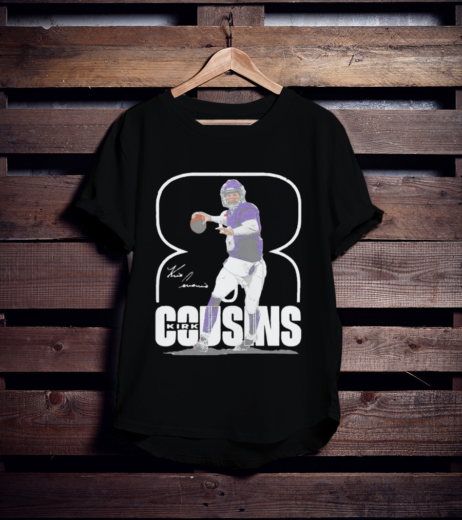 Kirk Cousins Number 8 Signature Football Quarterback T-Shirt