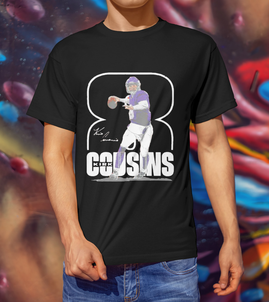 Kirk Cousins Number 8 Signature Football Quarterback T-Shirt