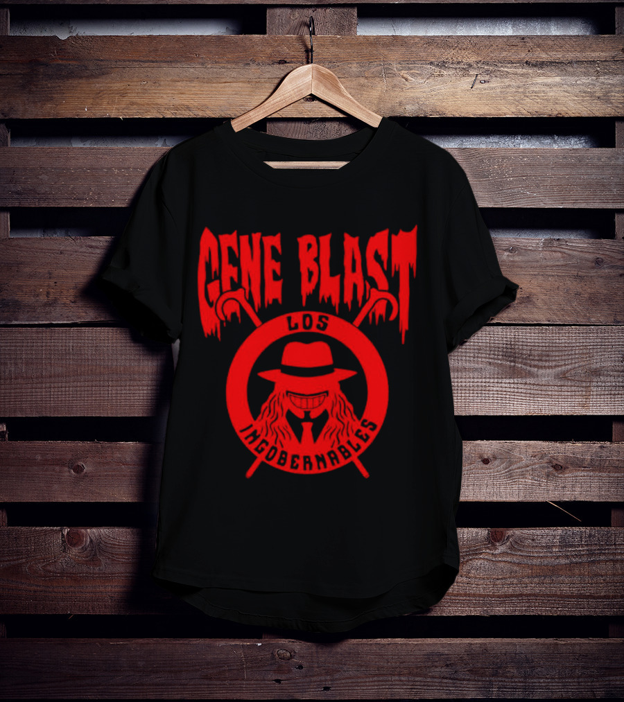 Gene Blast Los Ingobernables Mysterious Hat And Cane Emblem T-Shirt