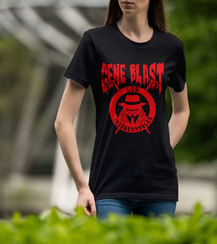 Gene Blast Los Ingobernables Mysterious Hat And Cane Emblem T-Shirt