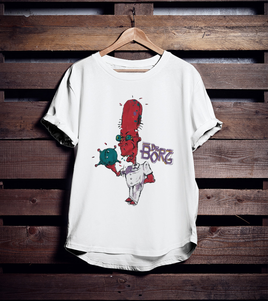 Dr Borg Mad Scientist Character With Green Bowling Ball T-Shirt