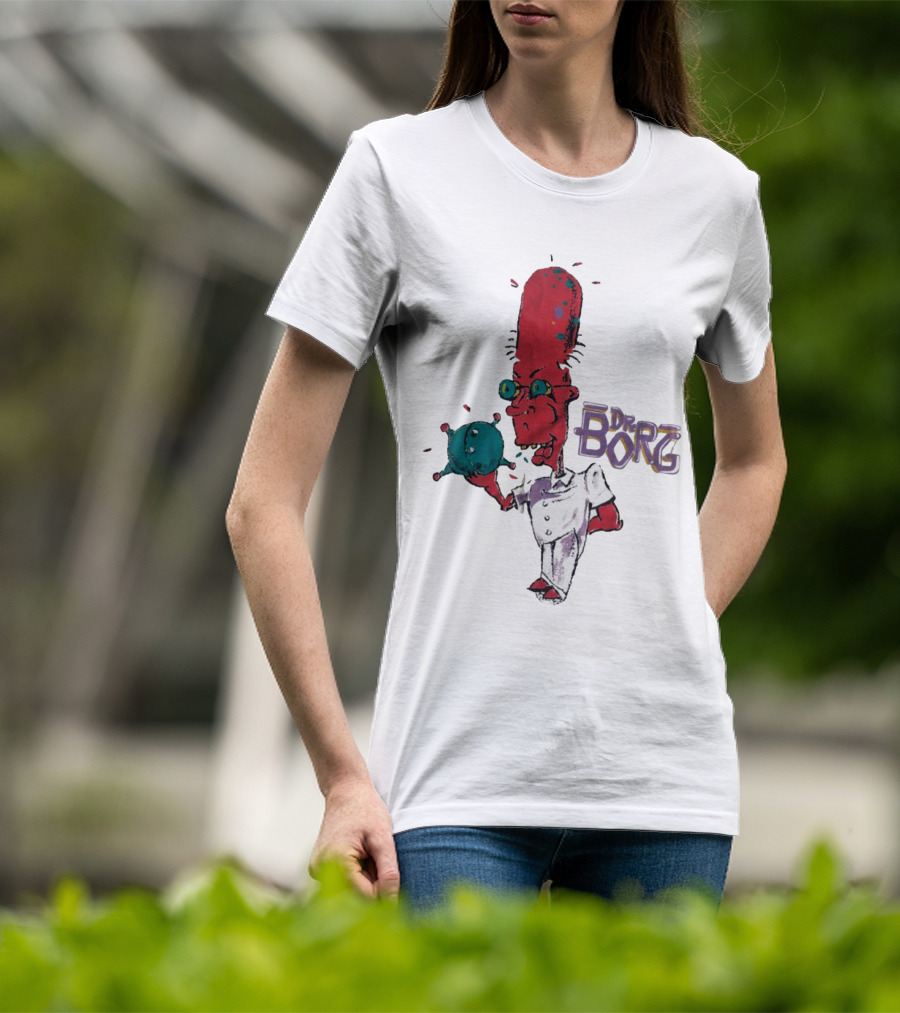Dr Borg Mad Scientist Character With Green Bowling Ball T-Shirt