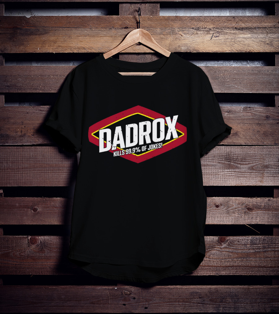 DADROX Kills 99.9% Of Jokes In Bold Red And Yellow Cartoonish T-Shirt