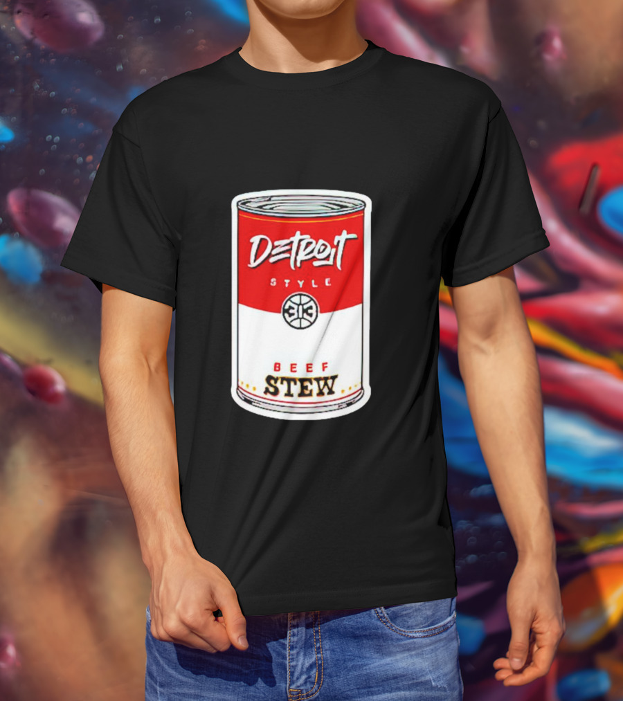 Detroit Style 313 Beef Stew Can T-Shirt