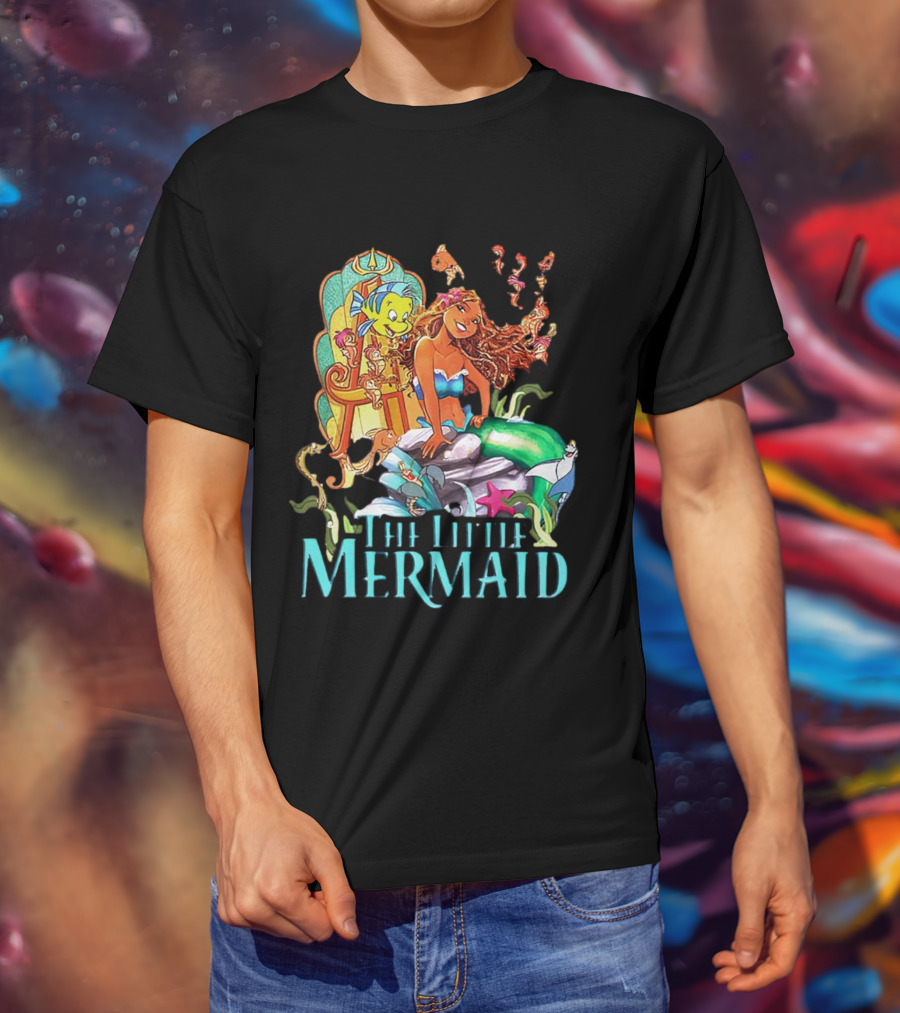 Disney The Little Mermaid Ariel And Friends Vibrant T-Shirt