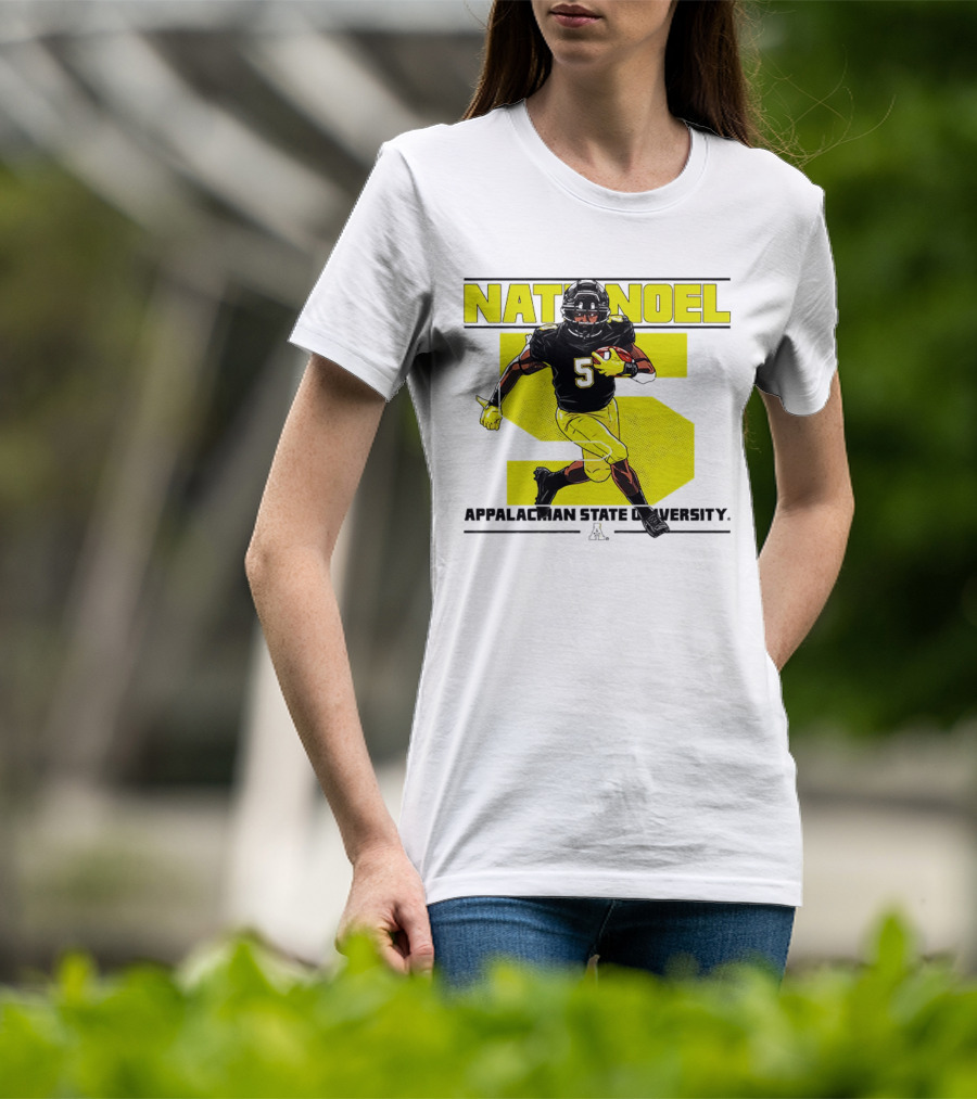 Nathaniel Noel Appalachian State University Football Number 5 T-Shirt