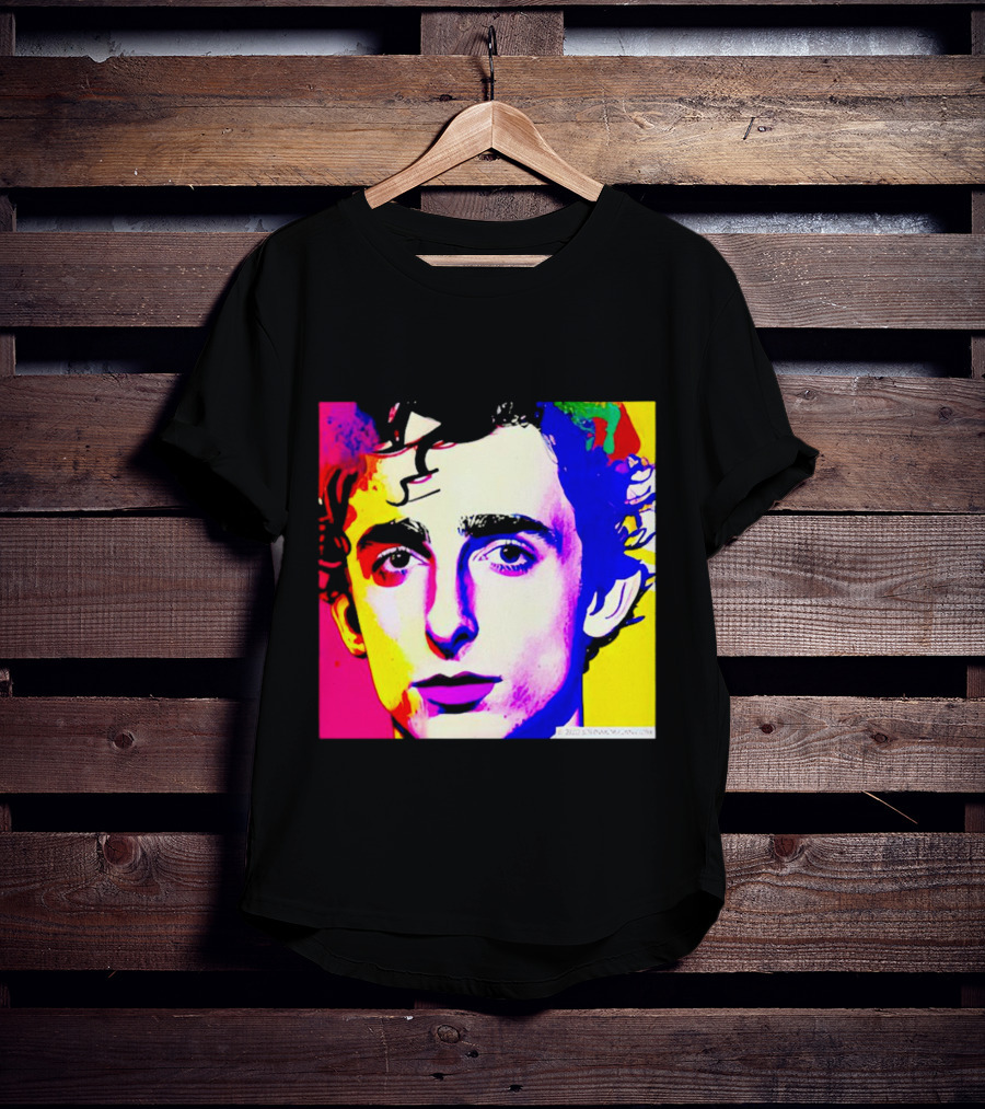 Timothee Chalamet Pop Art Portrait Multicolored Andy Warhol T-Shirt