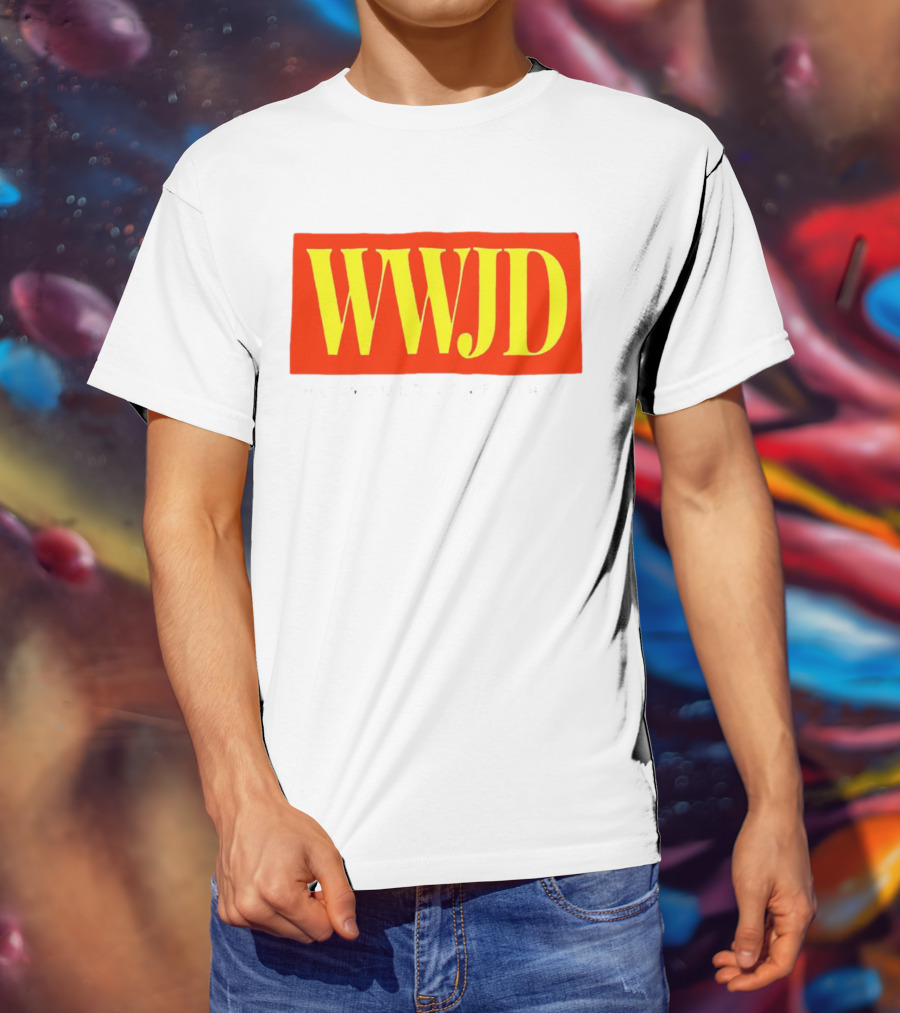 WWJD He Would Love First Bold Red T-Shirt