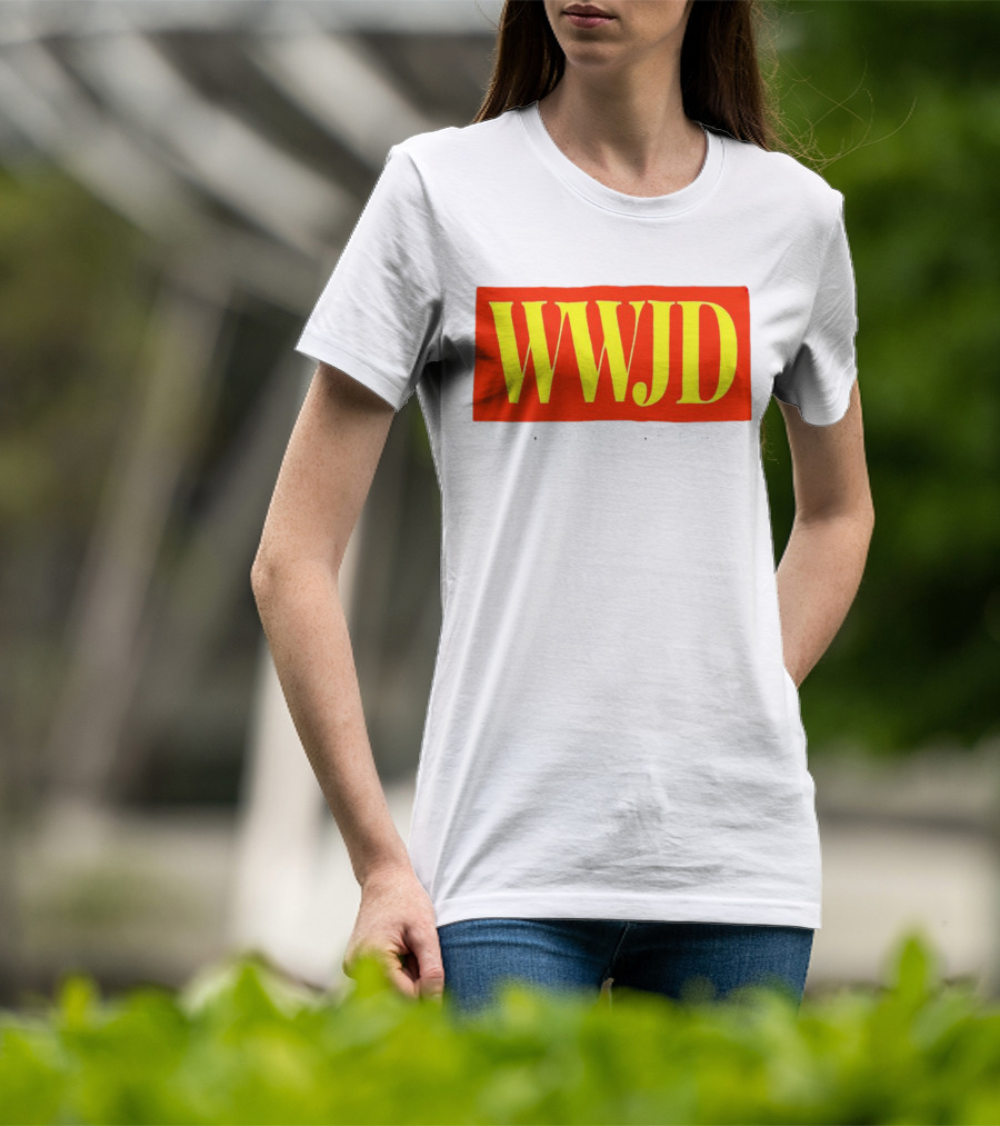 WWJD He Would Love First Bold Red T-Shirt