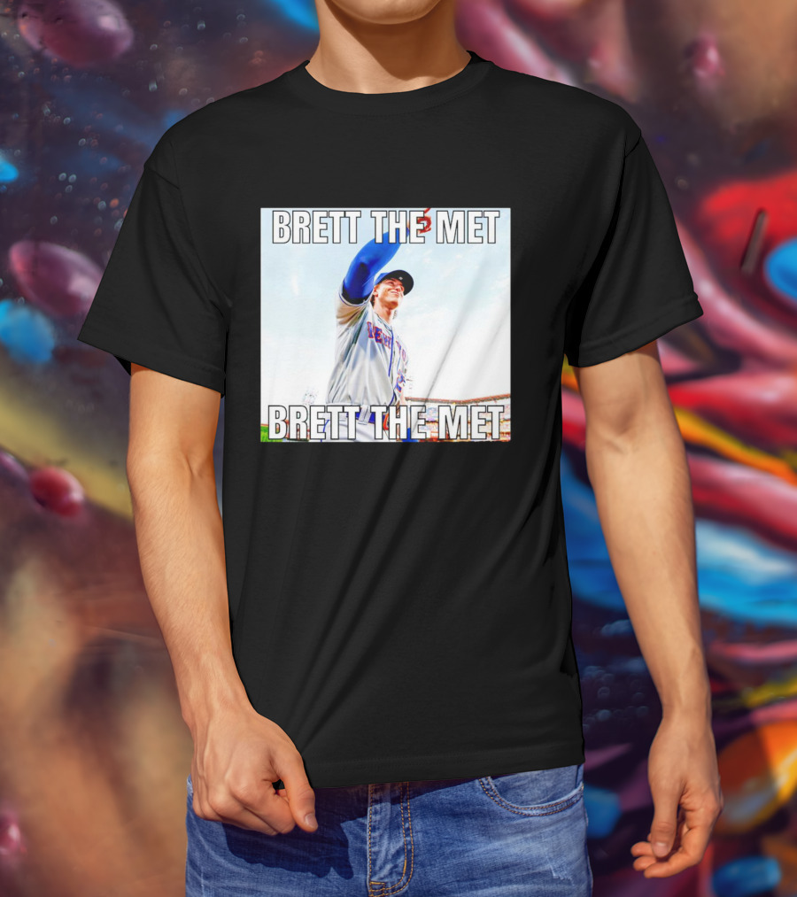 Brett The Met Baseball Player At New York Stadium T-Shirt