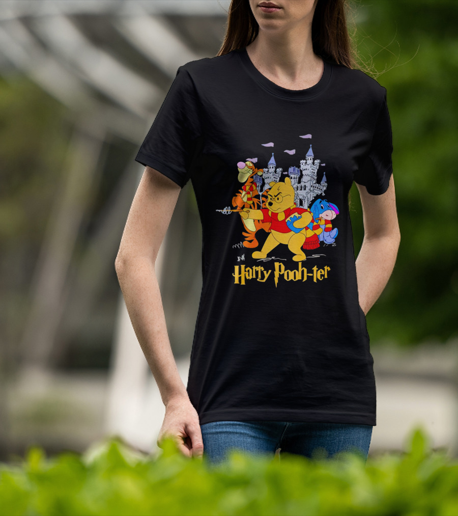Winnie-the-Pooh Harry Pooh-ter Wizarding Wonders With Tigger And Eeyore In Castle Adventure T-Shirt