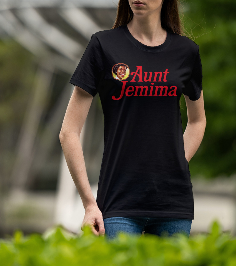 Aunt Jemima Retro Logo Red Text ón T-Shirt