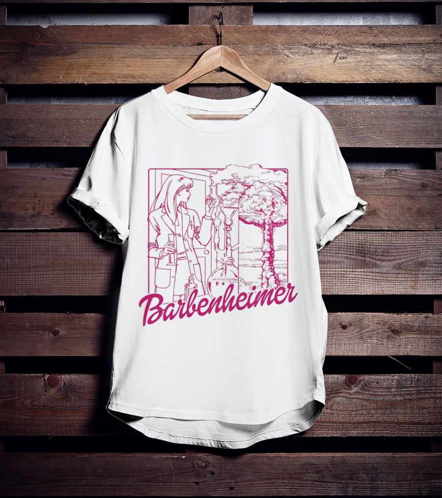 Barbenheimer Scientist And Explosion Scene T-Shirt