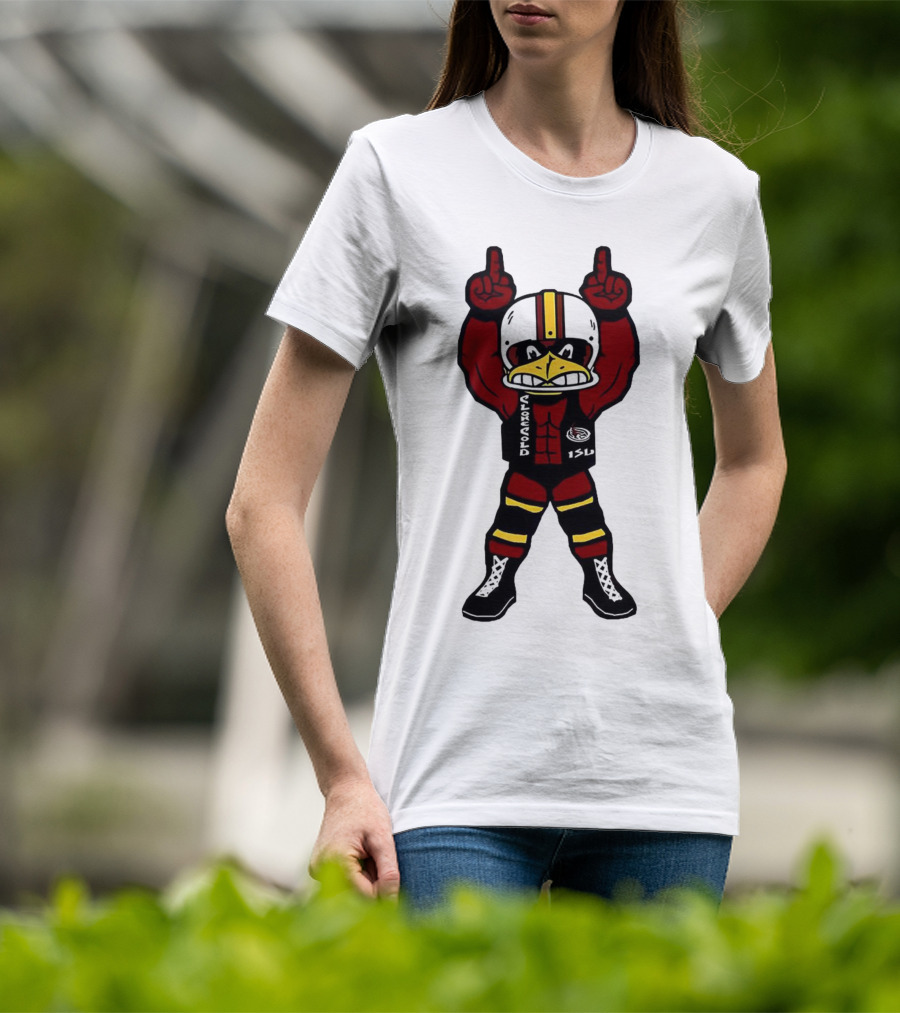 ISU Cyclones Strong Mascot Character With Champion Gesture T-Shirt