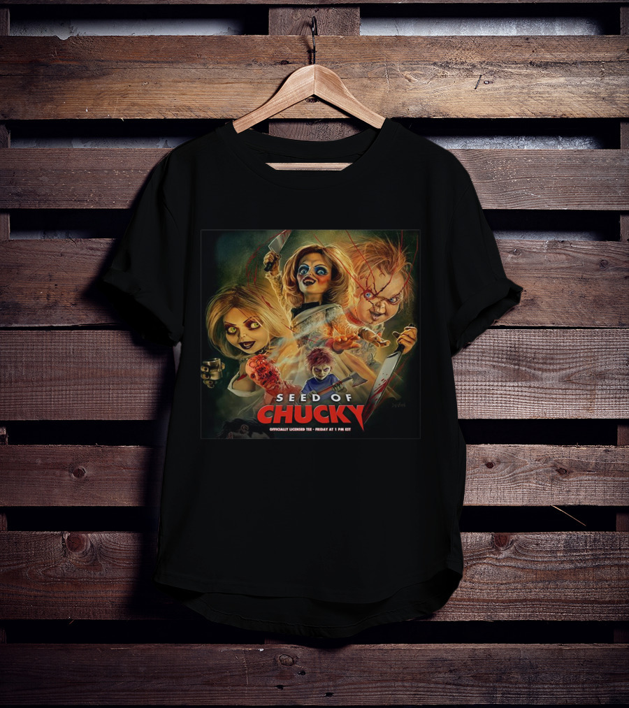Seed Of Chucky Officially Licensed Tee Featuring Iconic Horror Characters T-Shirt