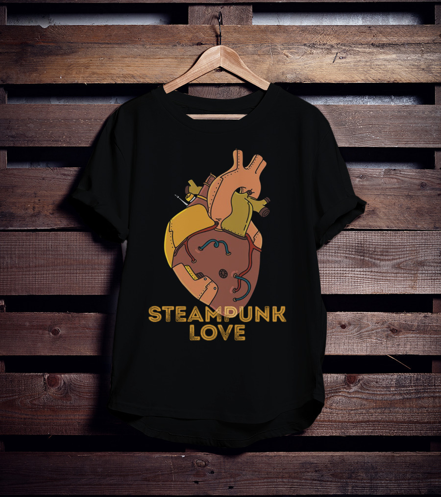 STEAMPUNK LOVE Mechanical Heart T-Shirt