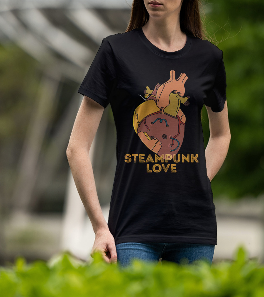 STEAMPUNK LOVE Mechanical Heart T-Shirt