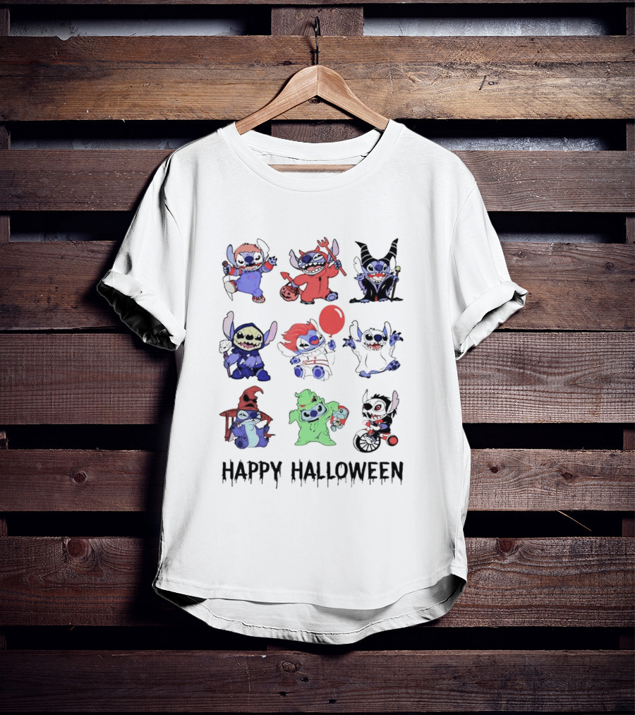Stitch Happy Halloween Horror Costumes Collection T-Shirt