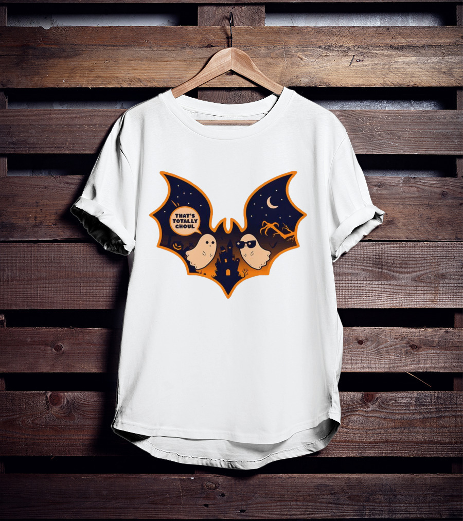 That's Totally Choul Ghosts In Bat Shape With Haunted Castle And Moon T-Shirt