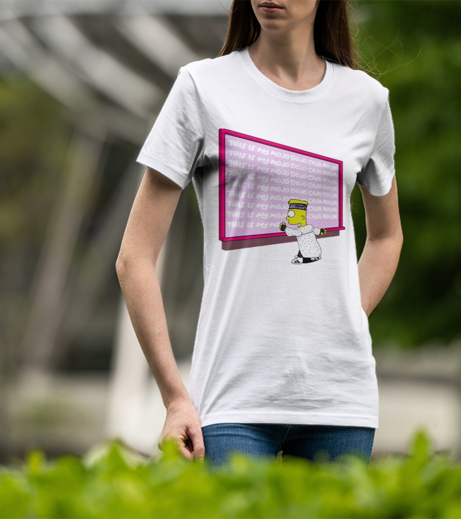The Simpsons This Is My Mojo Dojo Casa House Bart Simpson Chalkboard Scene T-Shirt