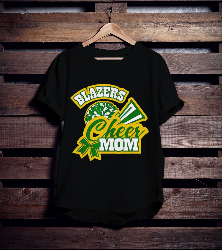 Blazers Cheer Mom Pom Pom And Megaphone Enthusiast T-Shirt