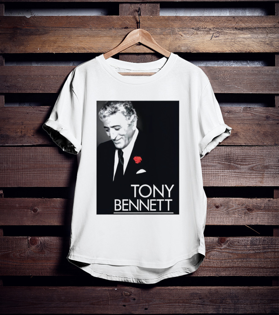 Tony Bennett Thank You For The Memories With Red Rose T-Shirt