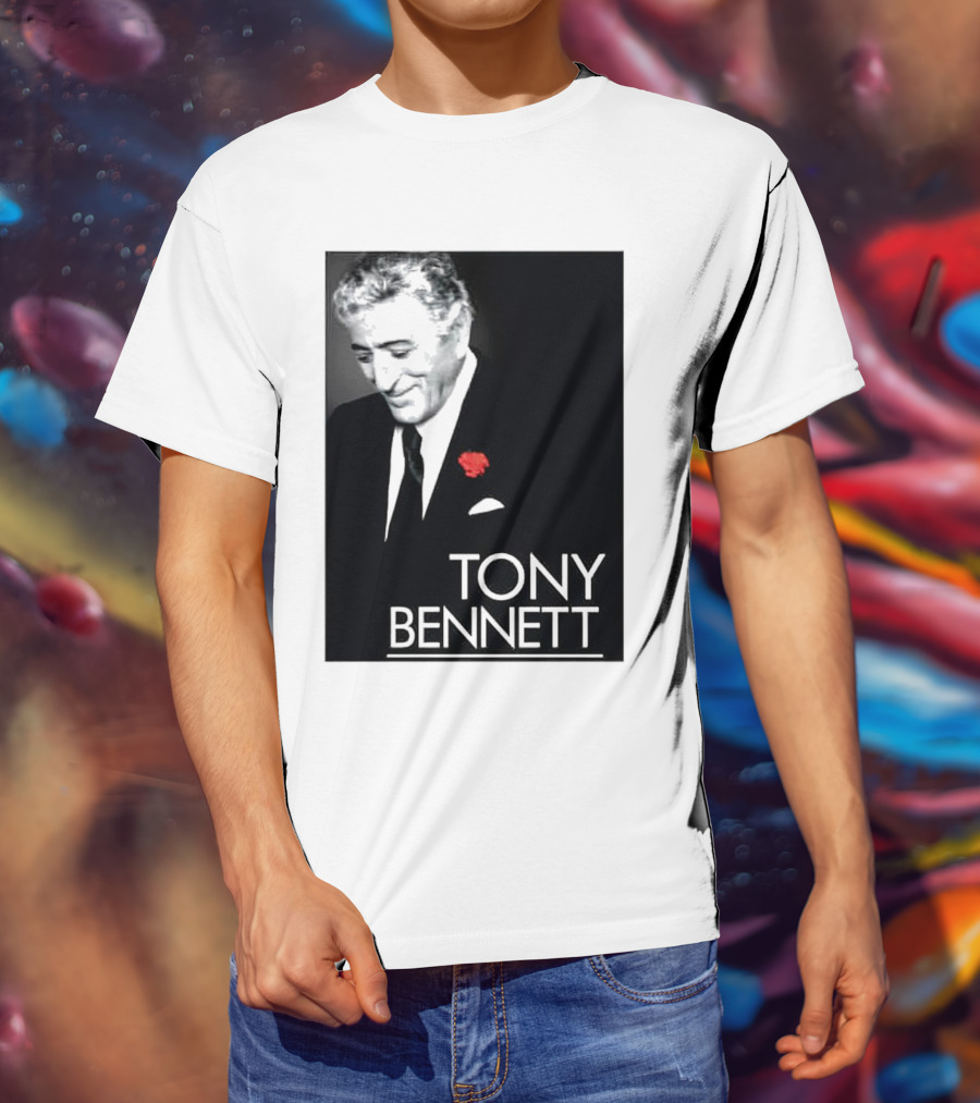Tony Bennett Thank You For The Memories With Red Rose T-Shirt