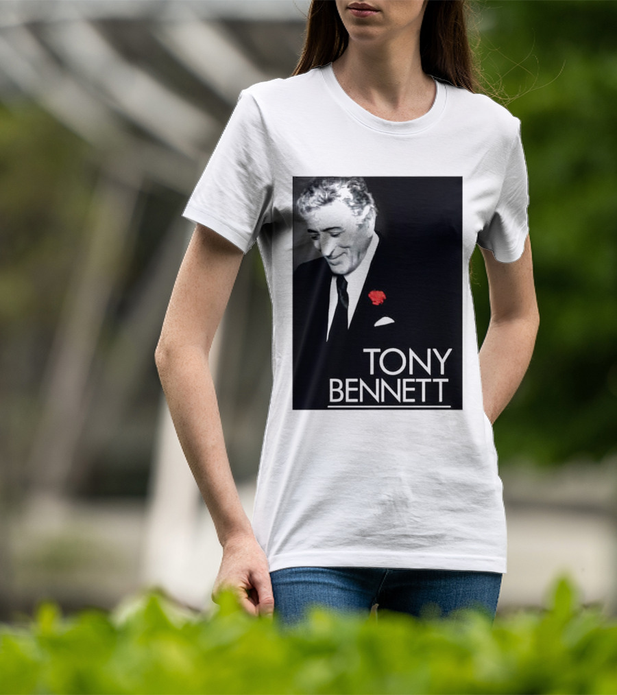 Tony Bennett Thank You For The Memories With Red Rose T-Shirt