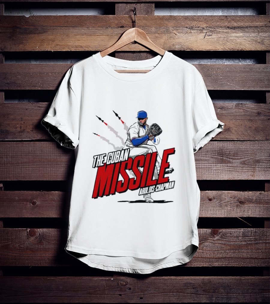 Aroldis Chapman The Cuban Missile Texas MLBPA T-Shirt