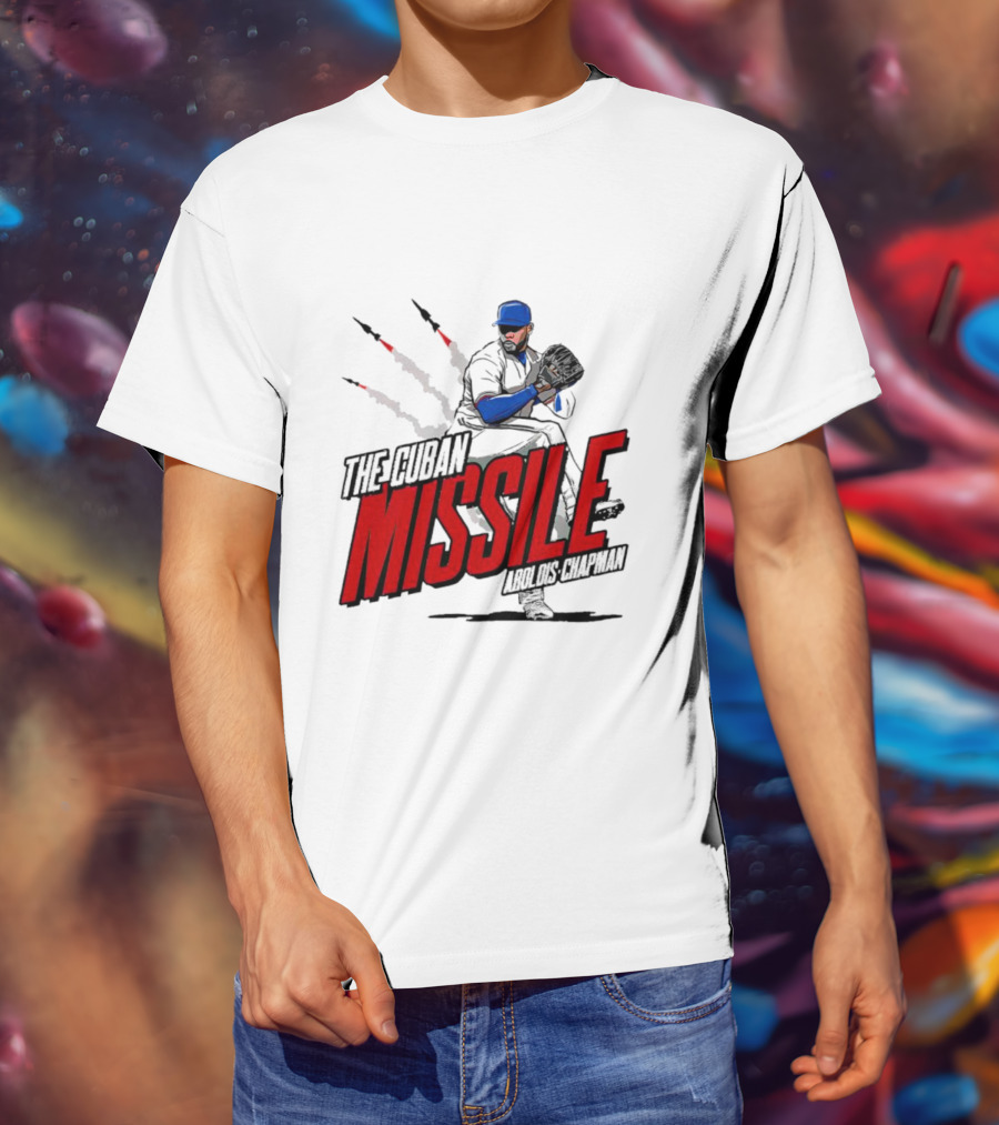 Aroldis Chapman The Cuban Missile Texas MLBPA T-Shirt
