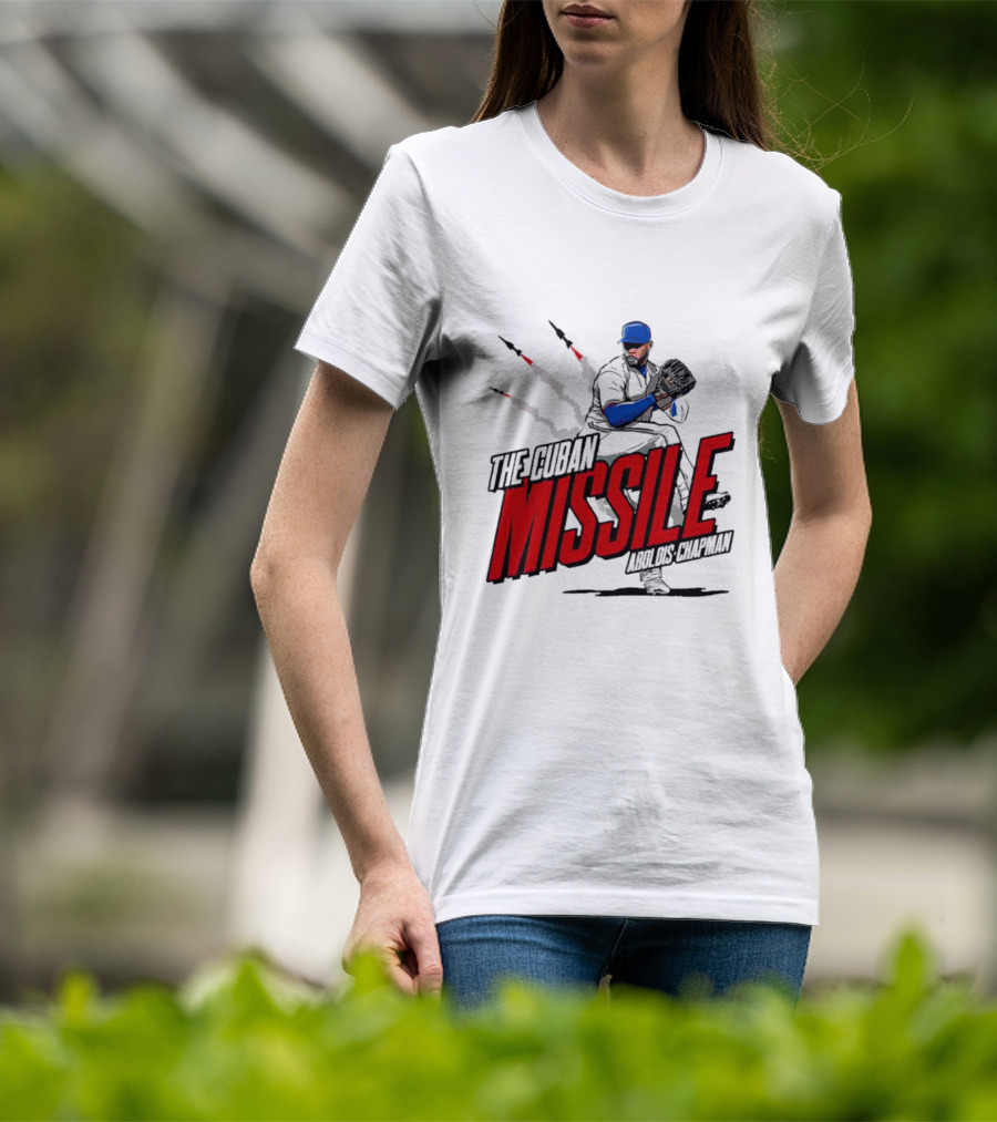 Aroldis Chapman The Cuban Missile Texas MLBPA T-Shirt