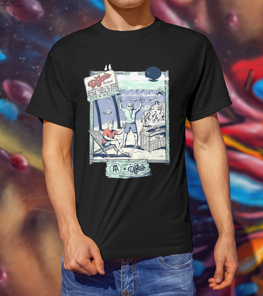 X D'jais Delmar Bar And Grill Happy Hour Beach Party Scene T-Shirt