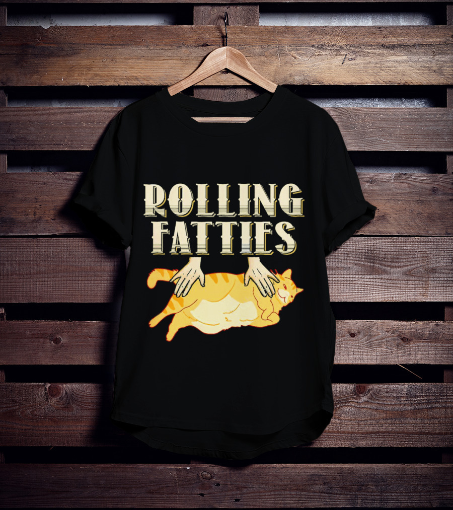 Rolling Fatties Cat With Hands T-Shirt