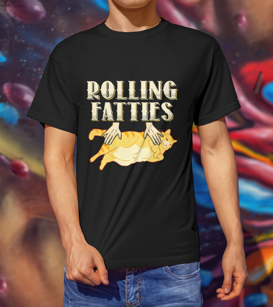 Rolling Fatties Cat With Hands T-Shirt