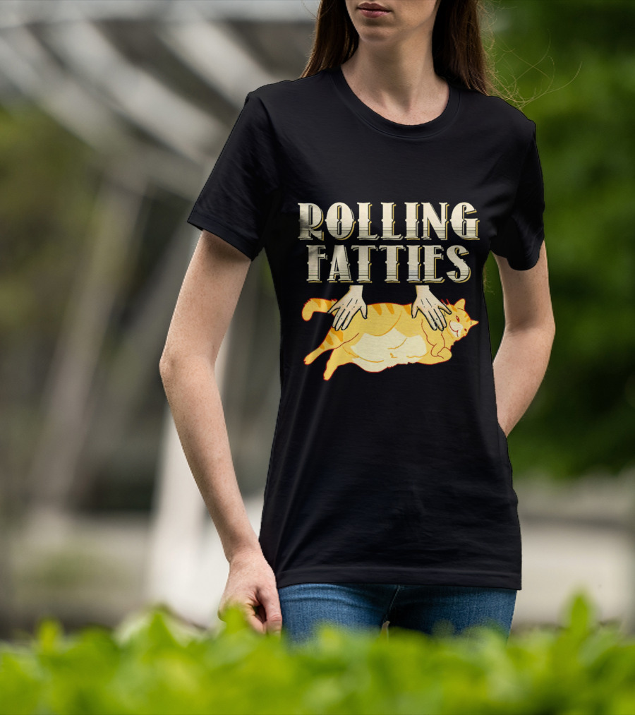 Rolling Fatties Cat With Hands T-Shirt