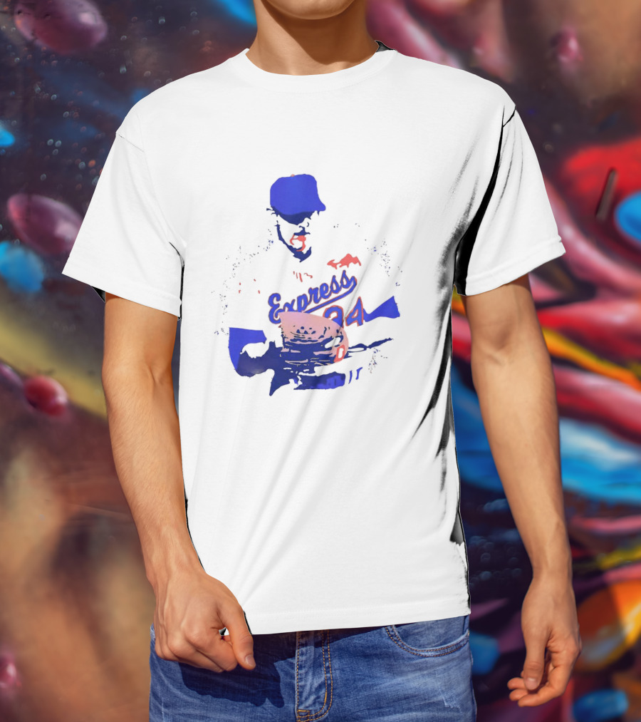 Round Rock Express Nolan Ryan 34 Bloody Lip T-Shirt