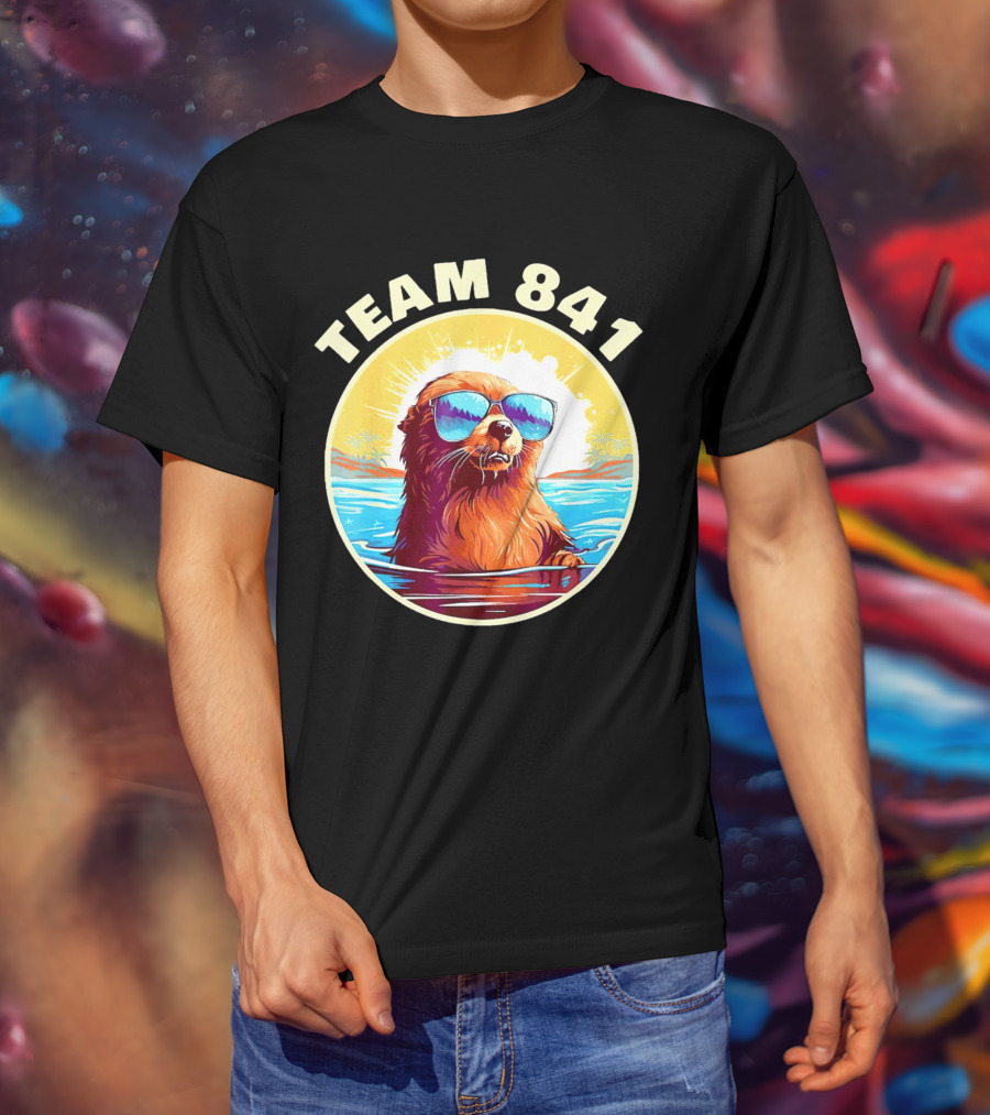 Team 841 Surfing Otter My Way California Sea Otter T-Shirt