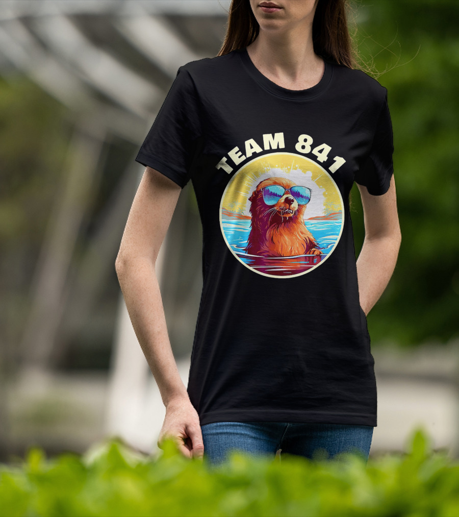 Team 841 Surfing Otter My Way California Sea Otter T-Shirt
