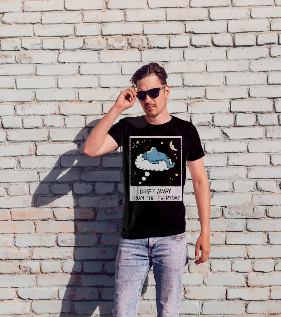 Drift Away From The Everyday Cloud Dreaming Moon And Stars T-Shirt