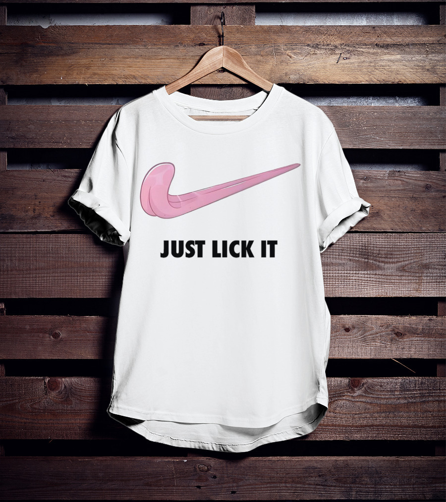 Just Lick It Pink Swoosh T-Shirt