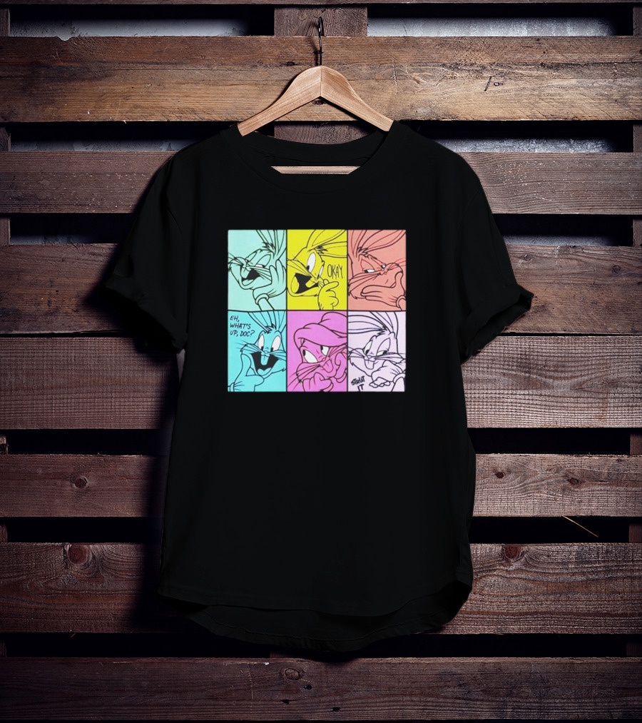 Looney Tunes Bugs Bunny Pop Art Color Blocks Eh What's Up Doc Okay Thbt It T-Shirt