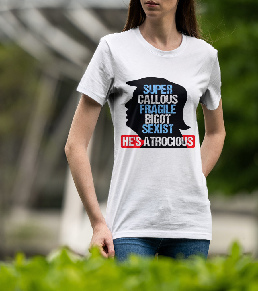 Super Callous Fragile Bigot Sexist He's Atrocious T-Shirt