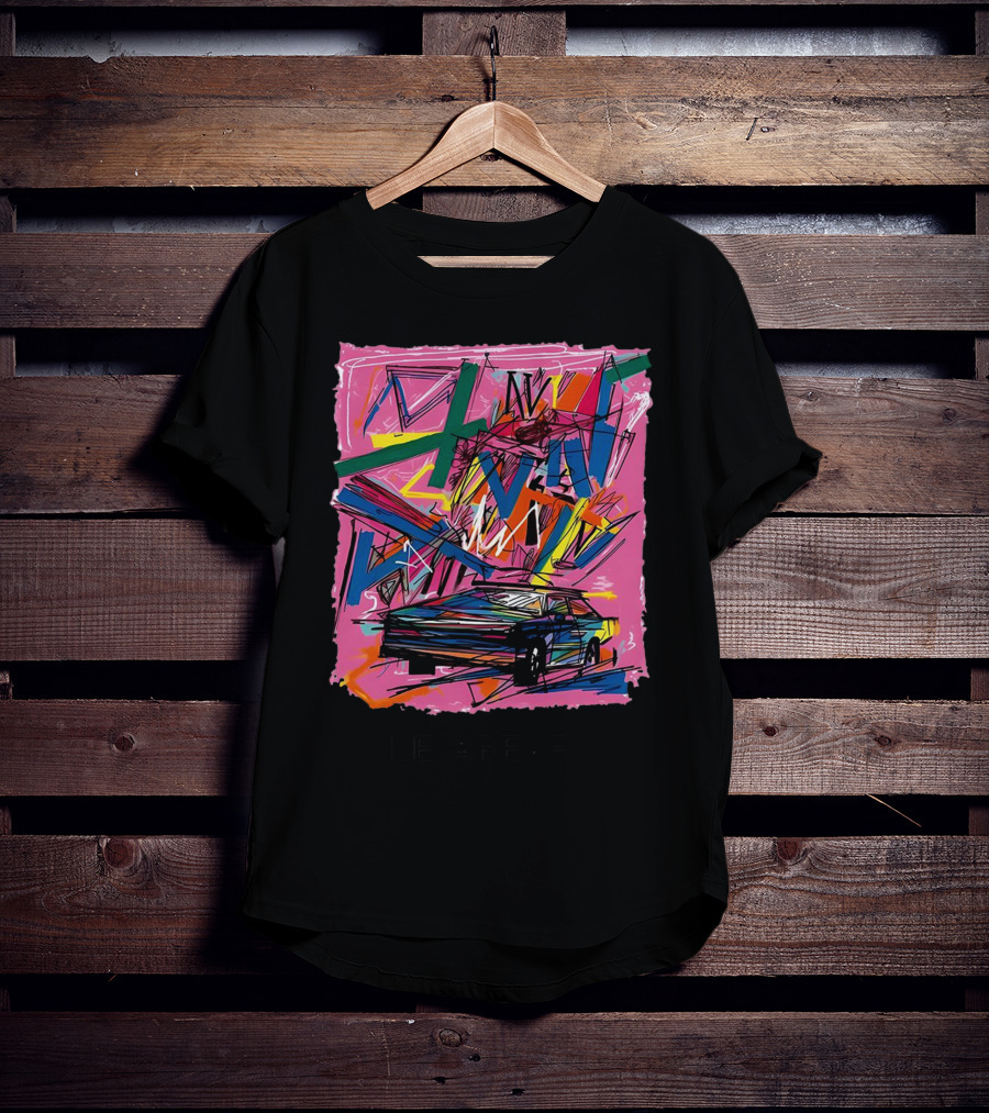 Le Arevey Car Draw Abstract Street T-Shirt