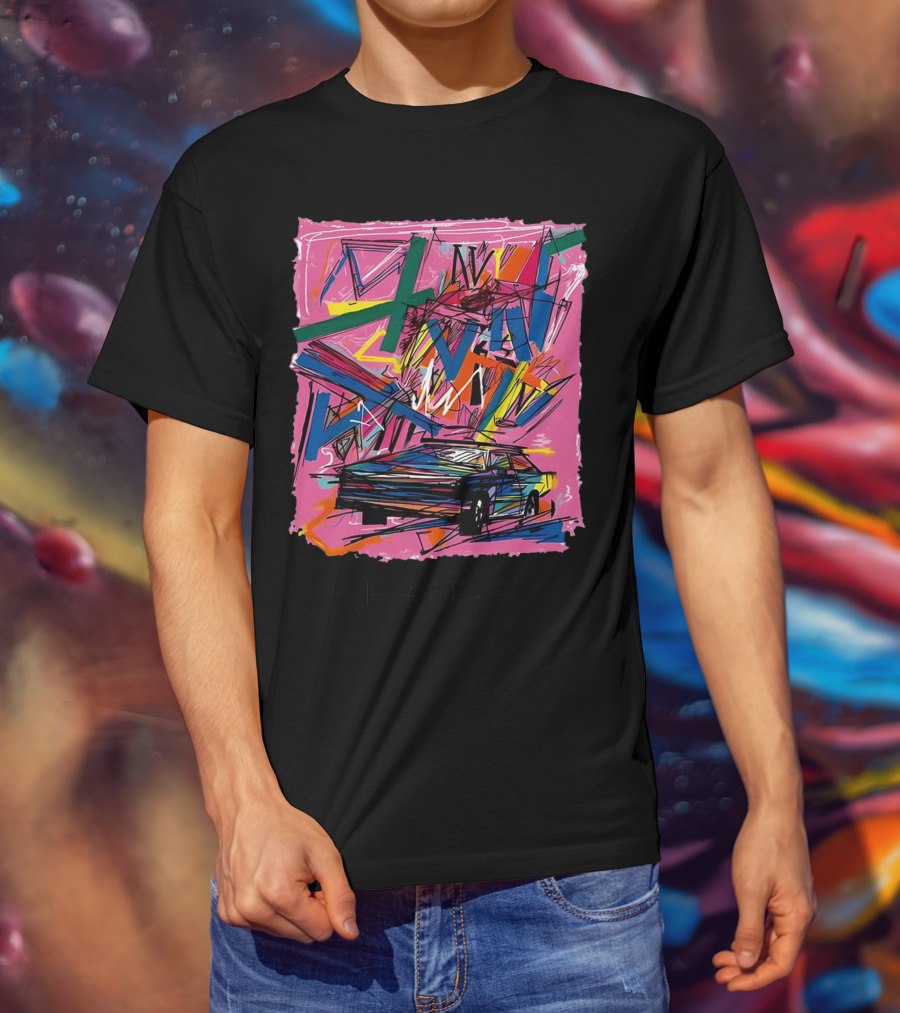 Le Arevey Car Draw Abstract Street T-Shirt