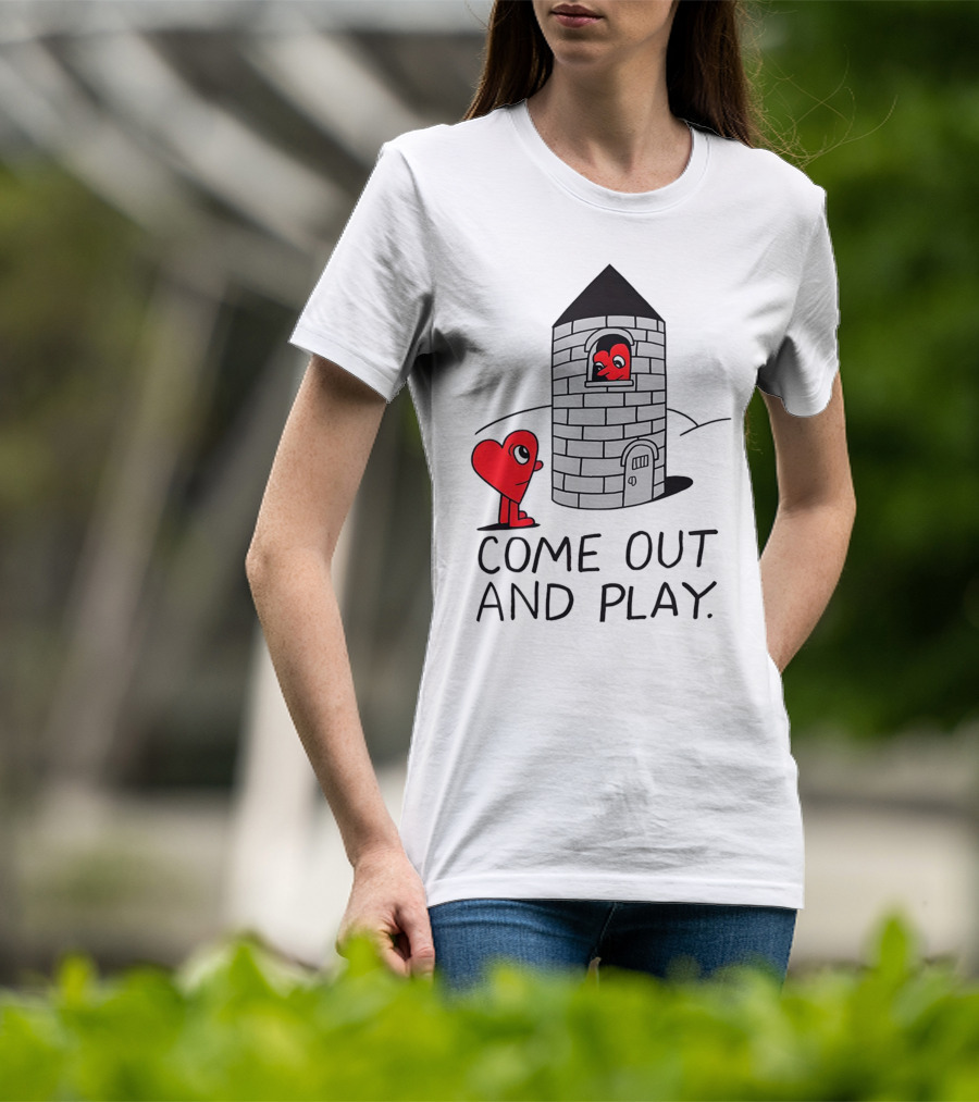 Come Out And Play Heart Characters By Tower T-Shirt
