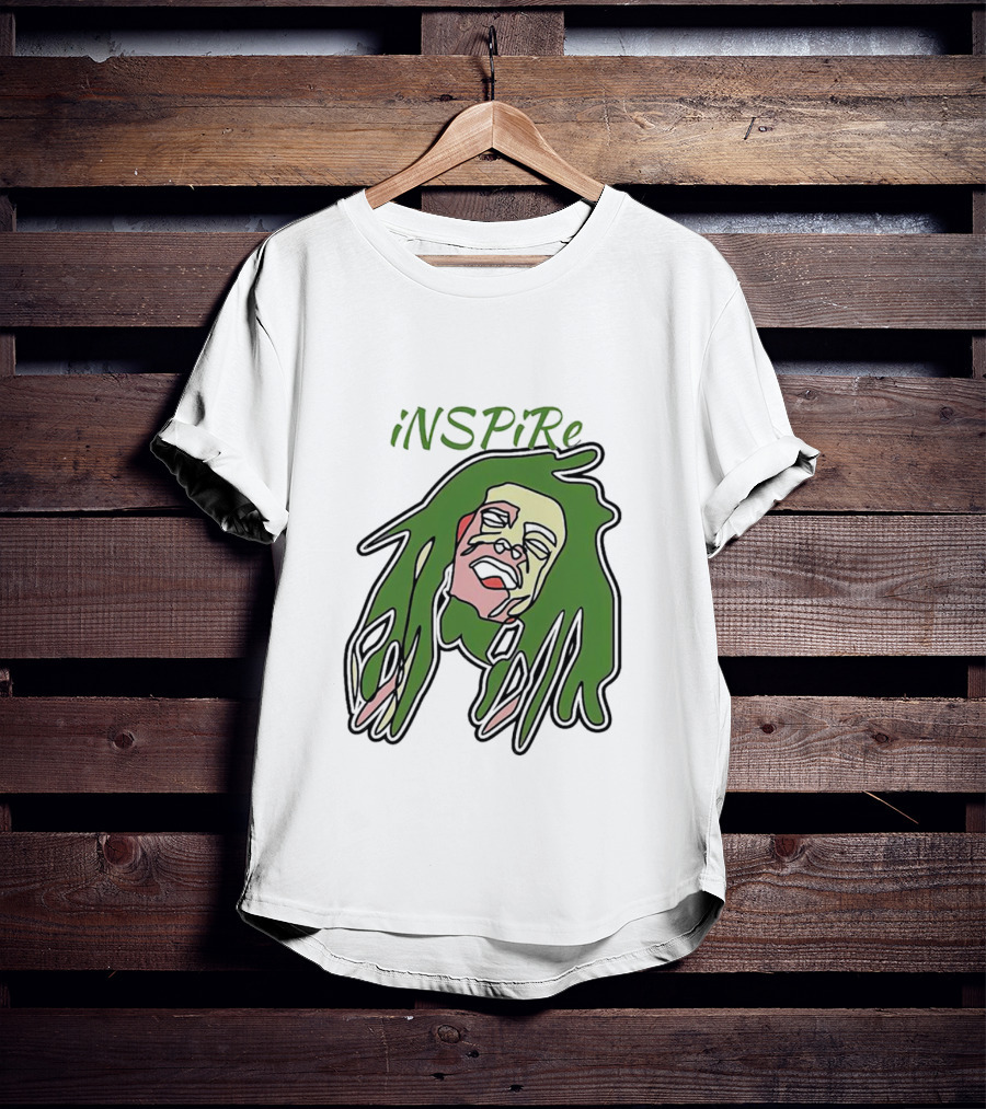 Bob Marley Inspire INSPiRe Green Hair T-Shirt