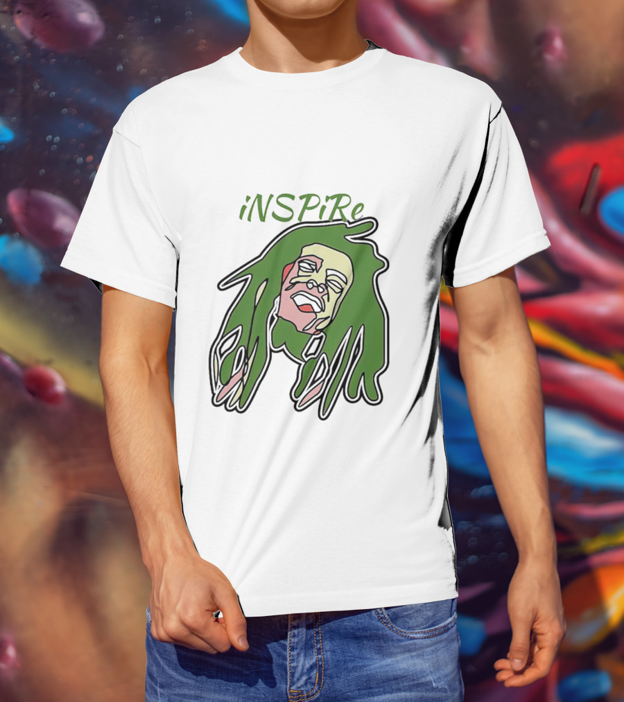 Bob Marley Inspire INSPiRe Green Hair T-Shirt