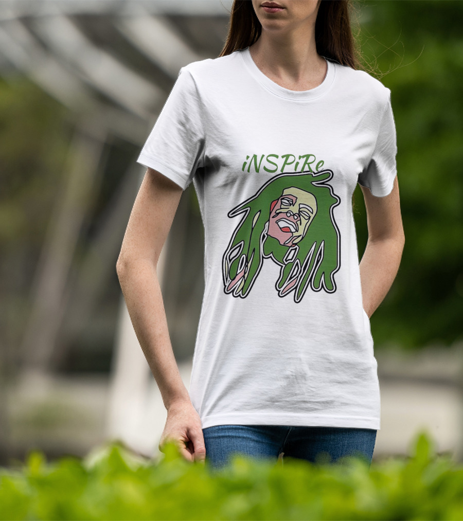 Bob Marley Inspire INSPiRe Green Hair T-Shirt
