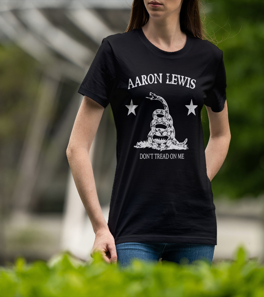 AARON LEWIS DON'T TREAD ON ME Snake Stars T-Shirt